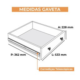Cômoda Penteadeira Marília 100% Mdf Tuboarte 6 Gavetas e Espelho - 4