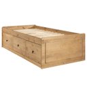 Ver imagem 1 de Cama Solteiro com Gaveteiro de Madeira Maciça Marrom Antique