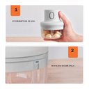 Ver imagem 3 de Mini Processador de Alimentos Portátil 250ml 23W Branco para Cozinha e Viagens