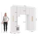 Ver imagem 2 de Quarto Modulado Kappesberg Adapt Branco 4 Peças 247cm