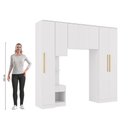 Ver imagem 5 de Quarto Modulado Kappesberg Adapt Branco 4 Peças 247cm