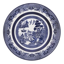 Kit Pratos Rasos e Fundos Flamingo Blue Willow Oxford® Porcelana 24 Peças - 2