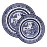 Kit Pratos Rasos e Fundos Flamingo Blue Willow Oxford® Porcelana 24 Peças - 1