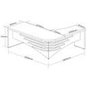 Ver imagem 4 de Escrivaninha Mesa Escritório Diretor em L em Tamburato 200cm Artany