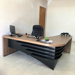 Mesa para Escritório Diretor em L em Tamburato - 7