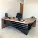 Ver imagem 7 de Escrivaninha Mesa Escritório Diretor em L em Tamburato