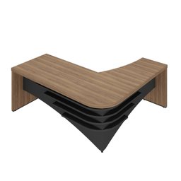 Mesa para Escritório Diretor em L em Tamburato - 6