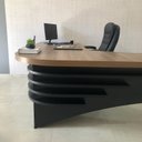 Ver imagem 5 de Escrivaninha Mesa Escritório Diretor em L em Tamburato