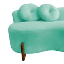 Ver mais imagens de Namoradeira Sofá Feijão Lounge 120cm Orgânica Veludo Acqua