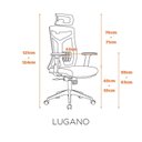 Ver imagem 4 de Cadeira Escritório Presidente NR17 Office Tela Mesh Lugano Preto