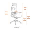 Ver imagem 4 de Cadeira Escritório Presidente NR17 Office Tela Mesh Lugano