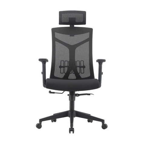 Cadeira Escritório Presidente NR17 Office Tela Mesh Lugano Preto