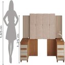 Ver imagem 4 de Cabeceira de Cama Box Ripado Casal/Queen/King Síria Cinamomo/Off White