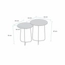 Ver imagem 3 de Conjunto Mesa Lateral de Canto Trude 100% MDF 55cm x 45cm x 45cm Cinza