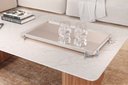 Ver imagem 2 de Bandeja Decorativa Espelhada Gala Mdf Laminado Off White/cromado