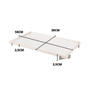 Ver imagem 3 de Bandeja Decorativa Espelhada Gala Mdf Laminado Off White/cromado