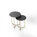 Ver imagem 2 de Conjunto Mesa Lateral de Canto Trude 100% MDF 55cm x 45cm x 45cm Preto