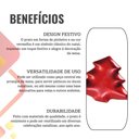 Ver imagem 3 de Prato Pinheiro Vermelho Decoração Natal - 1 Unidade