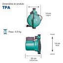 Ver imagem 2 de Bomba Monoestágio Tpa 25-15-200 Monofásico Motor Thebe 320w 220v