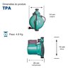 Bomba Monoestágio Tpa 25-15-200 Monofásico Motor Thebe 320w 220v - 2