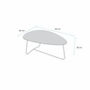 Ver imagem 3 de Mesa de Centro Trude Organica 35cm X 90cm X 60cm