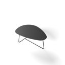 Ver imagem 2 de Mesa de Centro Trude Organica 100% MDF 35cm x 90cm x 60cm Preto