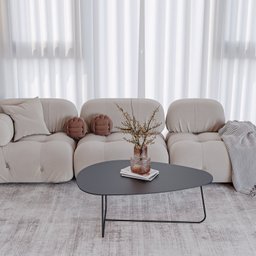 Mesa de Centro Trude Organica 35cm X 90cm X 60cm - 4