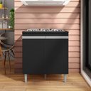 Ver imagem 5 de Balcão Gabinete Pia 120cm e Armário para Cooktop Preto