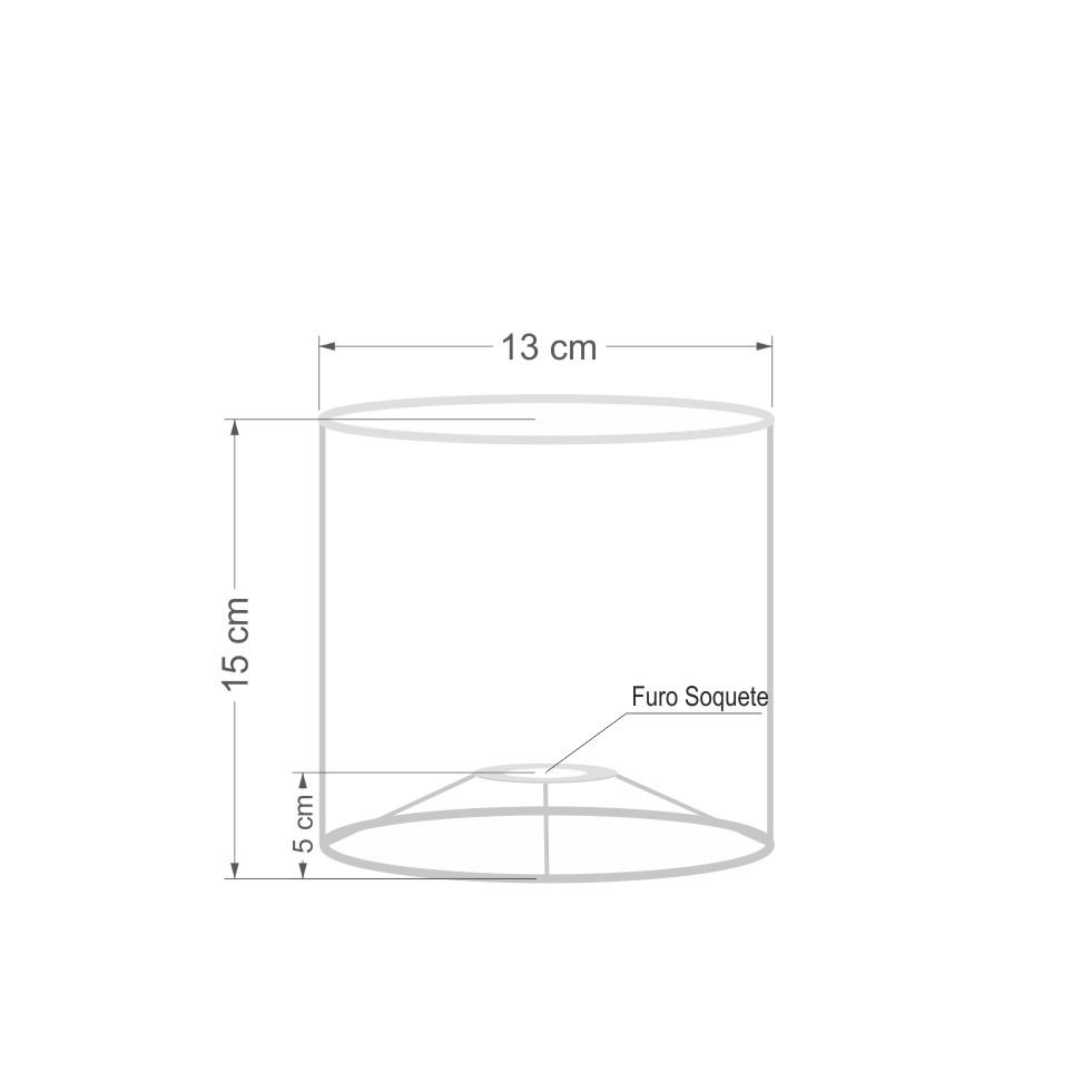 Cúpula Abajur e Luminária em Tecido Cilíndrica Vivare Cp-8001 Ø13x15cm - Bocal Europeu - Verde Limão - 3