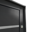 Ver imagem 5 de Porta Pivotante Alumínio Lambril Miraggio c/Pux.Dir. Elite Preto 240x120 Brimak