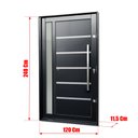 Ver imagem 4 de Porta Pivotante Alumínio Lambril Miraggio c/Pux.Dir. Elite Preto 240x120 Brimak