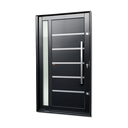 Ver imagem 1 de Porta Pivotante Alumínio Lambril Miraggio c/Pux.Dir. Elite Preto 240x120 Brimak