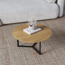 Ver imagem 1 de Mesa de Centro Trento Redonda 100% MDF 30cm x 67cm x 67cm Marrom