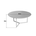 Ver imagem 3 de Mesa de Centro Trento Redonda 100% MDF 30cm x 67cm x 67cm Marrom