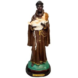 Santo Imagem São Benedito Resina 31cm