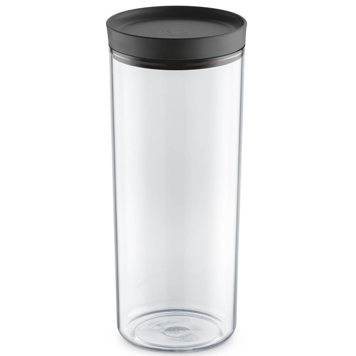 Conjunto de 3 Potes Herméticos de Plástico Com Tampa Uz 2L 1,9L 1,4L Preto - 2