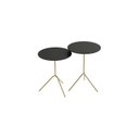 Ver imagem 2 de Conjunto Mesa Lateral de Canto Pugly 55x40x40cm Preto 100% MDF