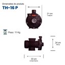 Ver imagem 2 de Bomba Monoestágio Th-16 P 1,0 Cv Rotor 128mm Monofásico Motor Thebe Ip55 127/220-254v