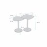 Conjunto Mesa de Canto Keva 40x40x53cm - 3