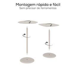 Conjunto Mesa de Canto Keva 40x40x53cm - 6
