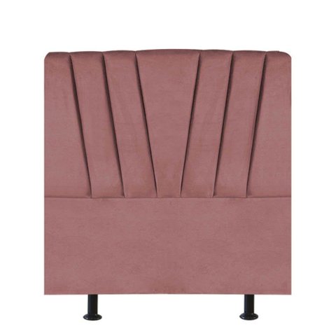 Cabeceira Estofada Bélgica 100cm Solteiro para Cama Box Quarto Suede Rose Gold - Gat Magazine