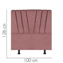 Ver imagem 2 de Cabeceira Estofada Bélgica 100cm Solteiro para Cama Box Quarto Suede Rose Gold - Gat Magazine