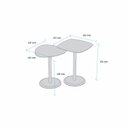 Ver imagem 3 de Conjunto Mesa Lateral de Canto Keva 40x40x53cm Branco
