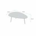 Ver imagem 3 de Mesa de Centro Vesta Organica 35cm x 90cm x 60cm Branco