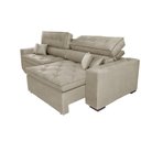Ver imagem 7 de Sofá Retrátil e Reclinável 2.12M com Molas Cama Inbox Estilo Suede Velusoft Bege