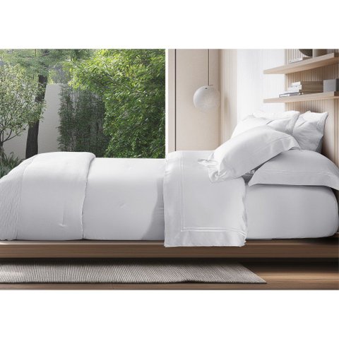 Jogo de Cama 4 Peças 400 Fios Bambu Branco Bali Duo Kacyumara - Casa k