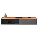 Ver imagem 1 de Rack Suspenso Sala Quarta com 1 Porta e Nicho Home Decor 1.20 - Rpm:cinza/cinamomo