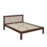 Cama Casal Reforçada 100% Madeira Maciça Pinus Walnut - 4