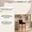 Ver imagem 2 de Kit 4 Banquetas Alta Cozinha Gourmet Conforto Suede:Suede Preto