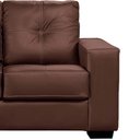Ver imagem 3 de Sofá Olga 2 Lugares Fixo 151cm Café Couro Capuccino Estrutura Madeira Sallar Home